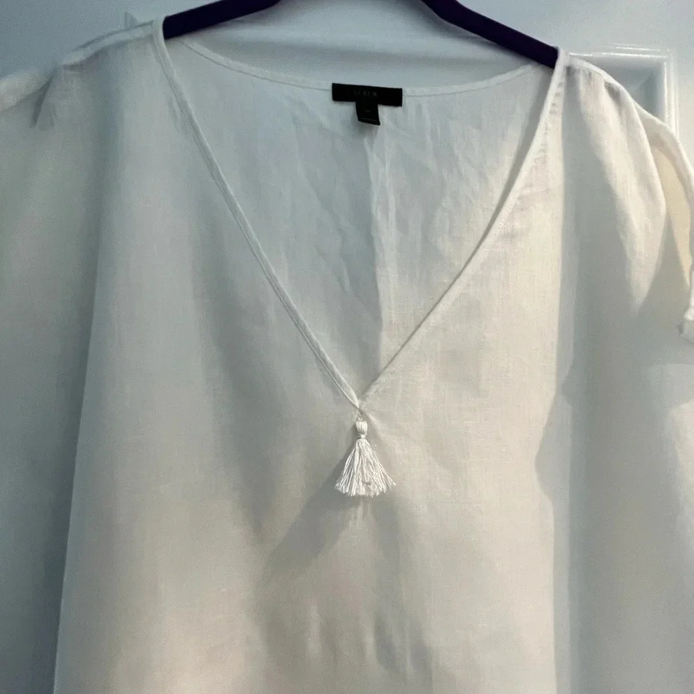 NEW J Crew 100% Linen Beach Coverup - Picture 2 of 7